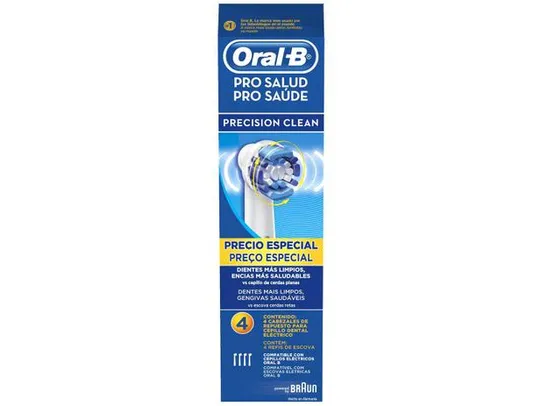 Refil para Escova Elétrica Oral-B Precision Clean - 4 Unidades | R$44