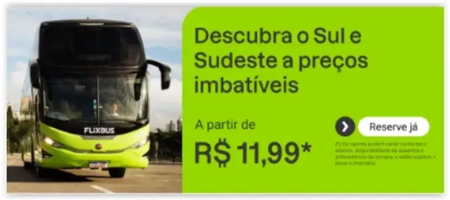 São Paulo - Curitiba a partir R$ 11,99 na Flix Bus