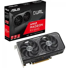 Placa De Vídeo Asus Dual AMD Radeon RX 6600 V3, 8GB, GDDR6, FSR, Ray Tracing, DUAL-RX6600-8G-V3