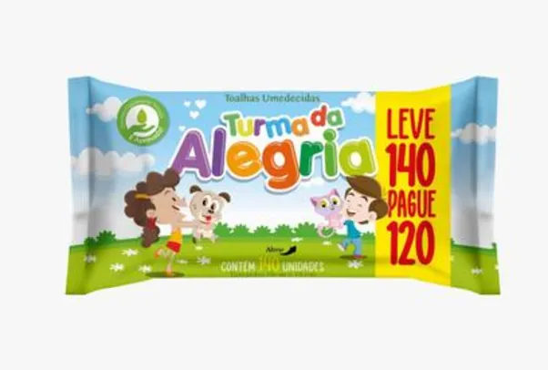 Toalha Umedecida Turma da Alegria - Leve 140 Pague 120