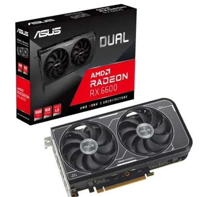 Placa De Vídeo Asus Dual AMD Radeon RX 6600 V3, 8GB