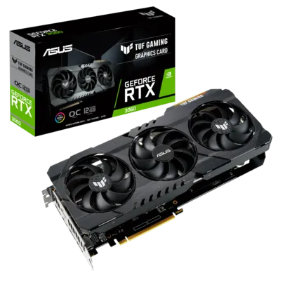 Placa de Vídeo Asus TUF Gaming GeForce RTX 3060 OC V2, LHR, 12GB GDDR6, DLSS, Ray Tracing, TUF-RTX3060-O12G-V2-GAMING