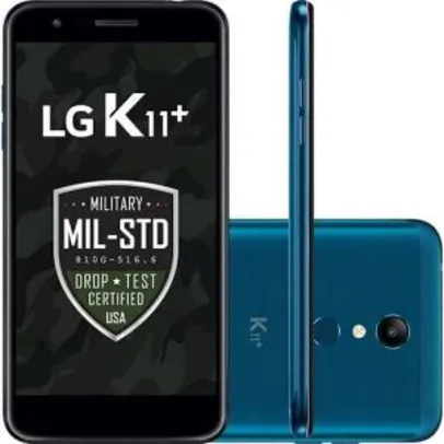 Smartphone LG K11+ 32GB Dual Chip Android 7.0 Tela 5.3" Octa Core 1.5 Ghz 4G Câmera 13MP - Azul | R$569