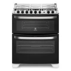 Fogão 5 Bocas Duplo Forno Electrolux 76DBA Bivolt - R$1653