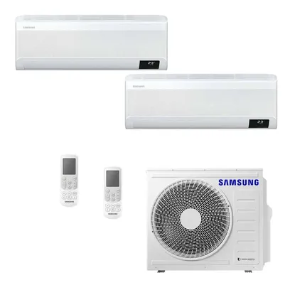 Foto do produto Ar Condicionado Multi-Split Samsung WindFree Inverter 24.000 BTU/h (2x 12.000) Quente/Frio 220V