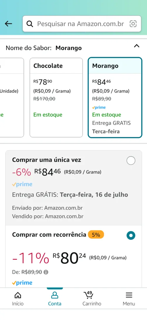 Imagem na descrição da promoção