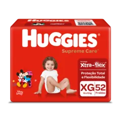 Fralda Huggies Supreme Care Hiper Tamanho Xg Com 52 Unidades