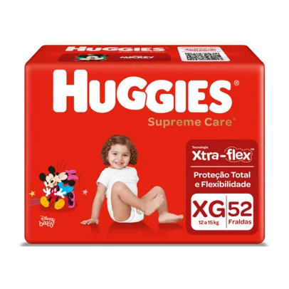 Fralda Huggies Supreme Care Hiper Tamanho Xg Com 52 Unidades