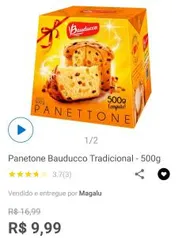 Panetone Bauducco Tradicional - 500g | R$10