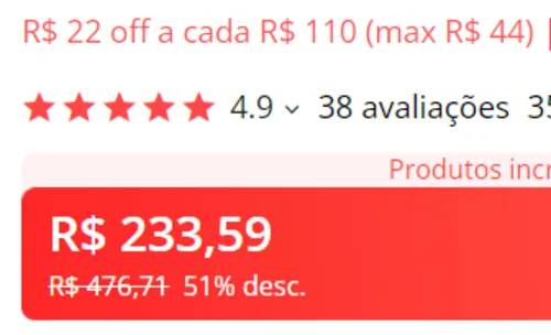 Imagem na descrição da promoção