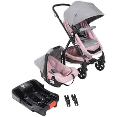 [APP] Carrinho de Bebê Cosco Travel System Trio Poppy – Rosa Mescla