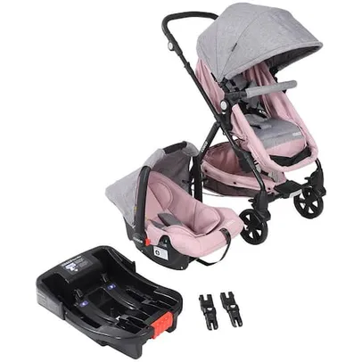 [APP] Carrinho de Bebê Cosco Travel System Trio Poppy – Rosa Mescla