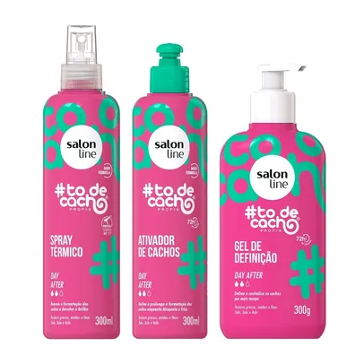 Kit #todecacho Day After com Gel, Spray e Ativador de Cachos