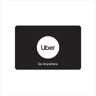 Cartão Vale Presente Pré-pago Uber R$ 100 Reais