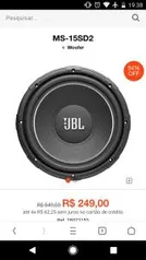 Subwoofer Ms15sd2 JBL - R$250