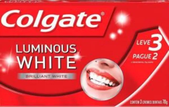 [PRIME] Creme dental Colgate Luminuos White Kit 3 unidades 70g