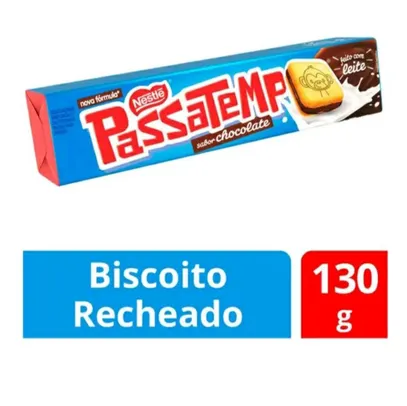 (L4P3) Biscoito recheado passatempo chocolate | R$1,31
