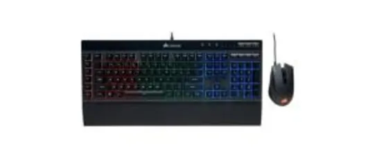 Teclado Corsair K55 e mouse Corsair Harpoon | R$ 280