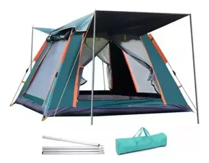 Barraca de Acampamento / Camping Grande Para 4/5 Pessoas 215x215x145cm - 2.000mm coluna d'água 