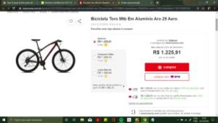 [Cartão + AME] Bicicleta Toro Mtb Em Alumínio Aro 29 Aero | R$ 1226
