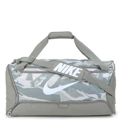 Bolsa Nike Brasília M 9.0 Aop1 Slub - Cinza+Branco | R$160