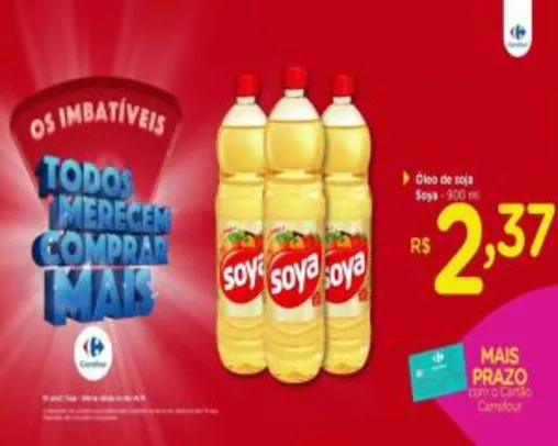 Óleo de Soja Soya 900ml - R$2,37