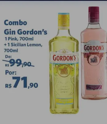 Saindo por R$ 72: [Grande São Paulo] Combo Gin Gordon's Limão Siciliano + Pink Gin (R$35,95 cada) | R$72 | Pelando