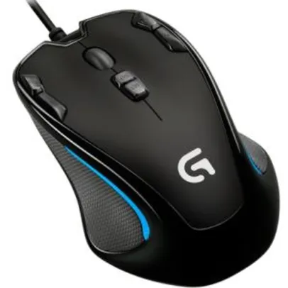 Mouse Gamer Ótico Logitech G300s com Design Ambidestro, Memória Integrada e 9 Botões Programáveis 2500DPI - R$80