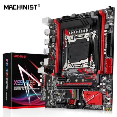 ( imposto incluso ) Placa mãe MACHINIST RS9 X99 Suporta Quad Channel DDR4