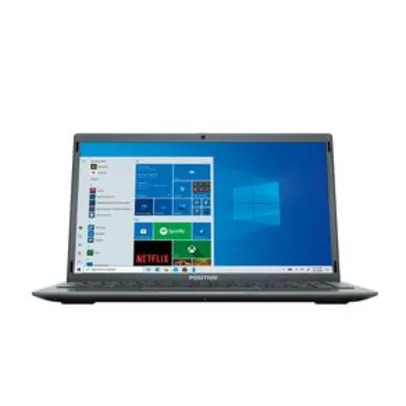 Notebook Positivo Motion Q464C Intel Atom® Quad-Core Windows 10 Home - Cinza