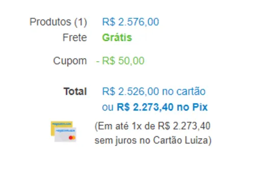 Imagem na descrição da promoção