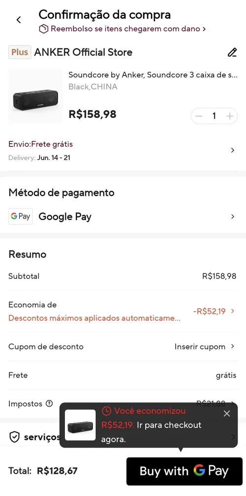 Imagem na descrição da promoção