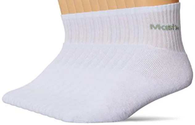 [Prime] Kit 10 Pr Meia Esp Cn Curto C/Felpa, Mash, Masculino, Branco, 39-43