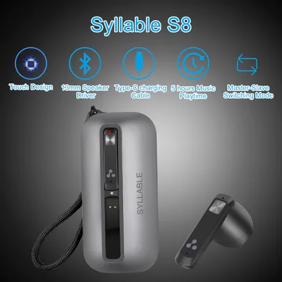 Fone de Ouvido Syllable S8 TWS Bluetooth 5.0 | R$139