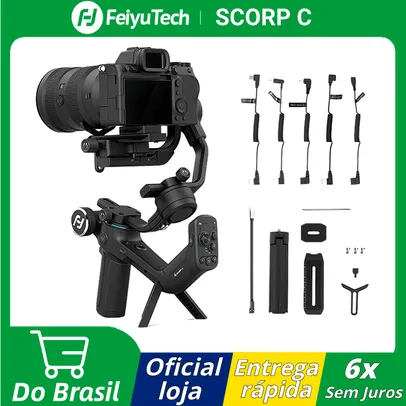 [BR] Gimbal Estabilizador de 3 eixos FeiyuTech Oficial SCORP-C para câmeras fotográficas de até 2KG 