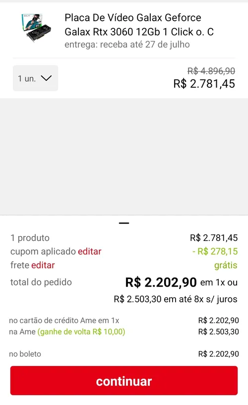 Imagem na descrição da promoção