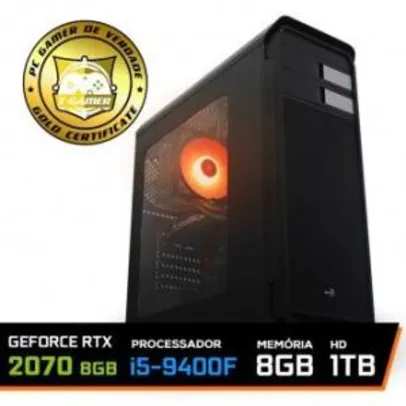 PC GAMER INTEL I5-9400F COM 2070 SUPER - R$ 4329