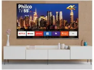 Smart TV 4K UHD D-LED 55” Philco PTV55Q20SNBL - Wi-Fi HDR 3 HDMI 2 USB