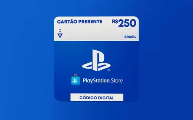 R$250 PlayStation Store - Cartão Presente Digital [Exclusivo Brasil]