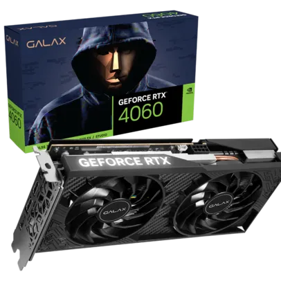 Placa de Vídeo Galax NVIDIA GeForce RTX 4060 1-Click OC 2X, 8GB, GDDR6, DLSS, Ray Tracing, 46NSL8MD8