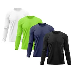 Kit 4 Camisetas Masculina Manga Longa Térmica Proteção Solar UV Dry Fit Segunda Pele X