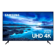 Smart TV Samsung 50 UN50AU7700GXZD UHD Crystal 4K Borda Infinita Controle Único Cinza Titan Bivolt