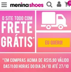 Frete grátis no Menina Shoes