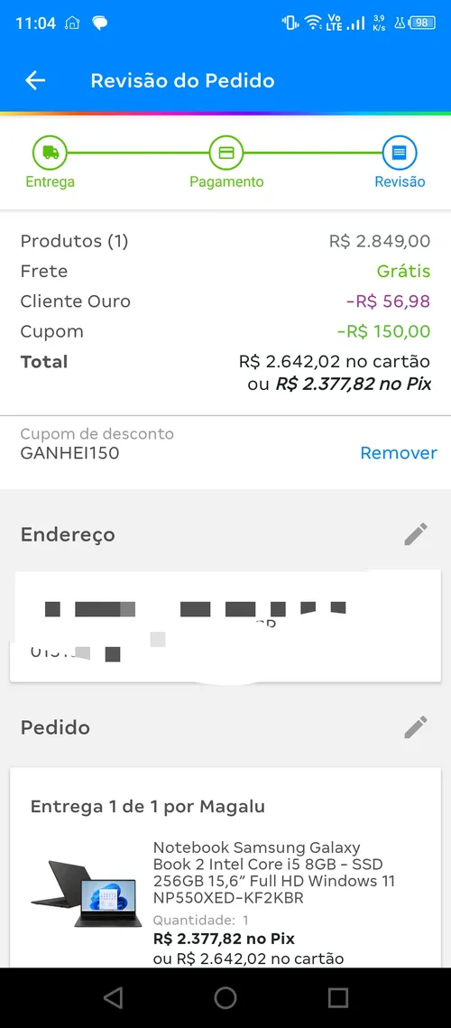 Imagem na descrição da promoção