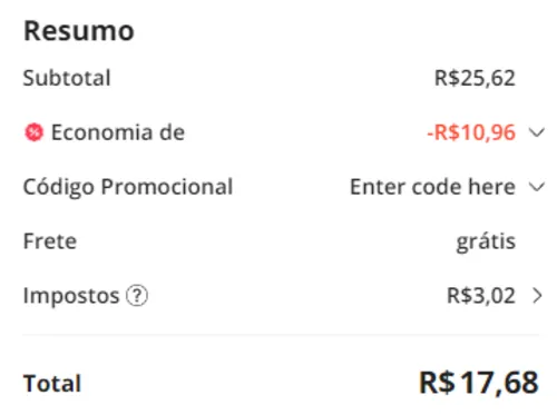 Imagem na descrição da promoção