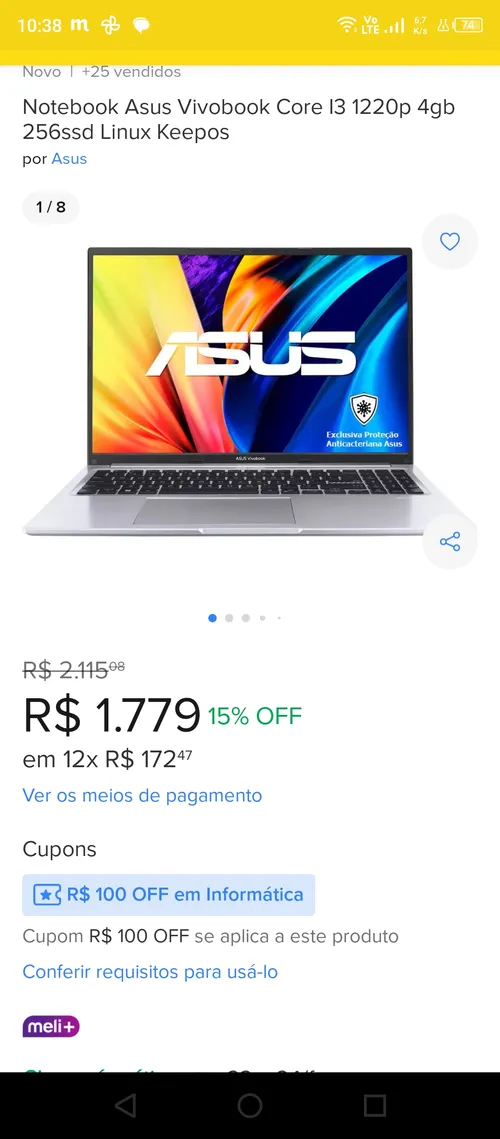 Imagem na descrição da promoção