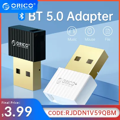 Orico usb bluetooth 5.0 adaptador dongle mini sem fio do mouse música áudio receptor transmissor