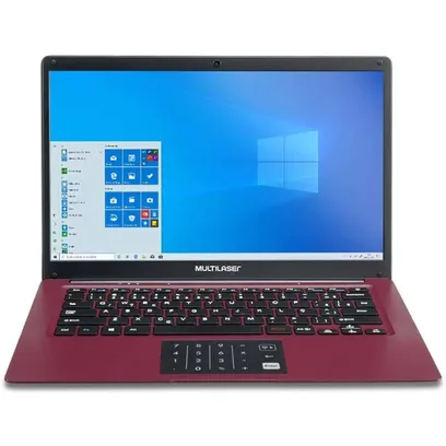 Foto do produto Notebook Multilaser Legacy Cloud Pc133 2Gb 32GB Vermelho