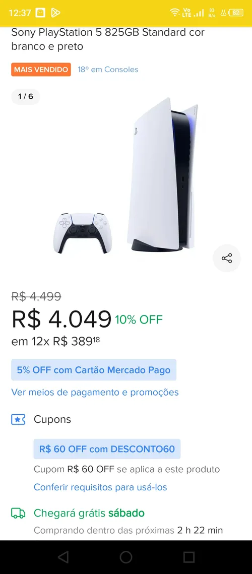 Imagem na descrição da promoção