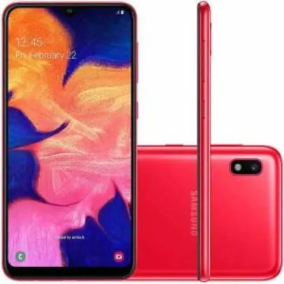 Celular Samsung A10 Vermelho 32gb 6.2'' 2gb Ram 13mp Dual - R$679